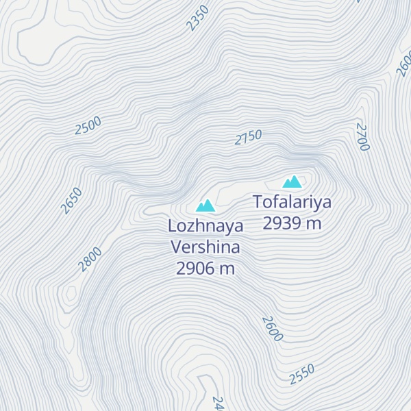 Map of Lozhnaya Vershina