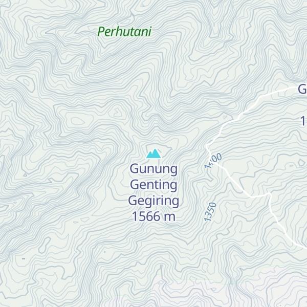 Map of Gunung Genting Gegiring