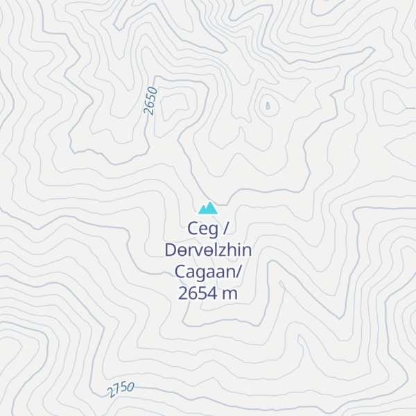 Map of Ceg /Dөrvөlzhin Cagaan/