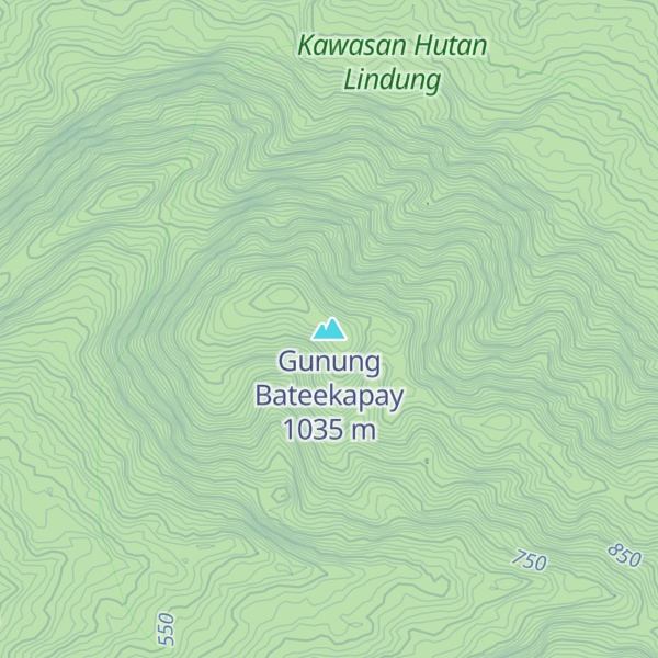Map of Gunung Bateekapay