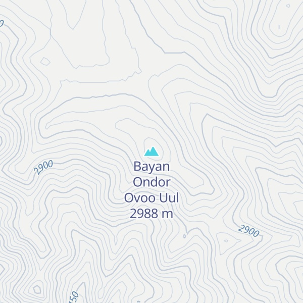 Map of Bayan Ondor Ovoo Uul