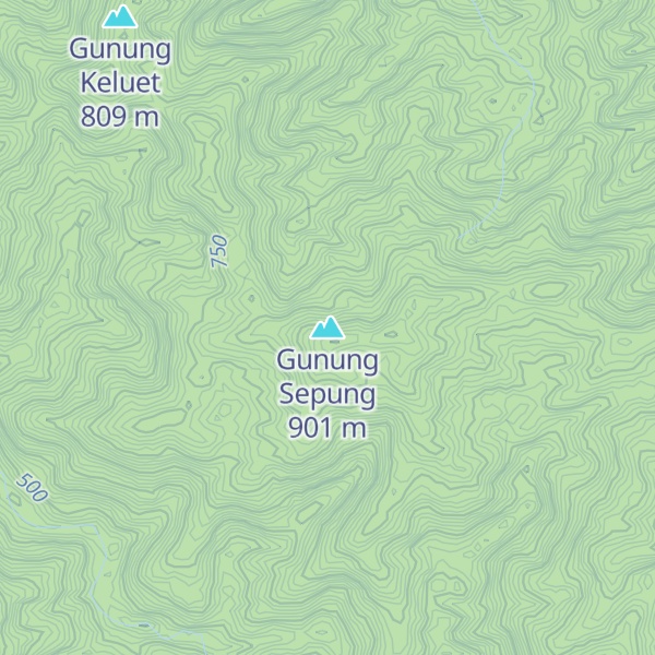 Map of Gunung Sepung