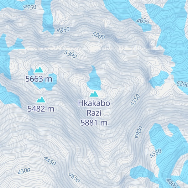 Map of Hkakabo Razi