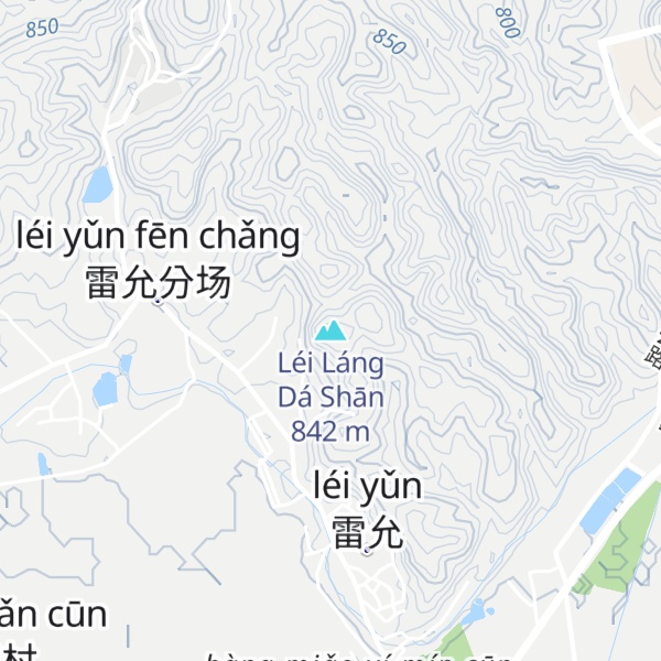 Map of Léi Láng Dá Shān