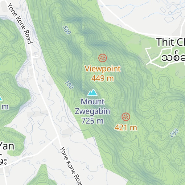 Map of Mount Zwegabin