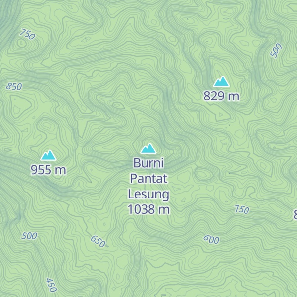 Map of Burni Pantat Lesung
