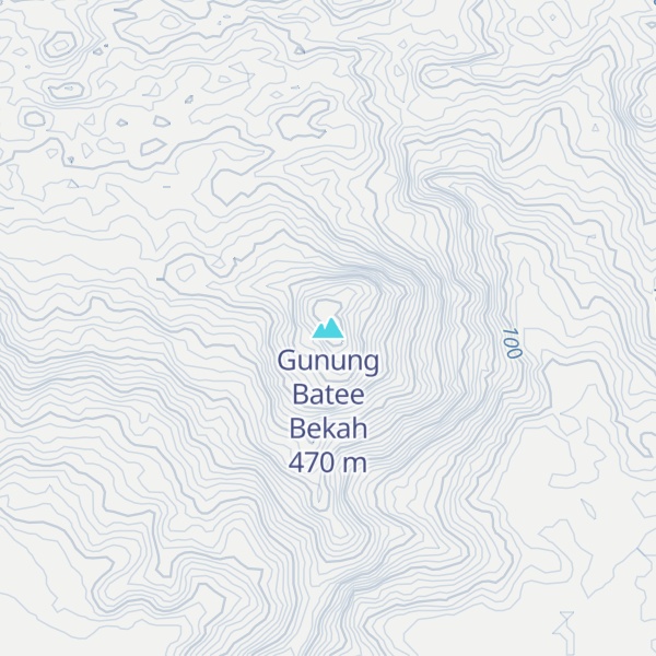 Map of Gunung Batee Bekah