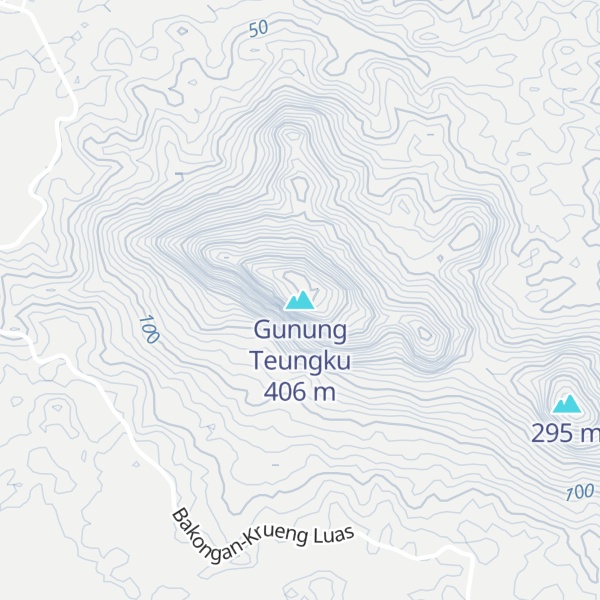 Map of Gunung Teungku