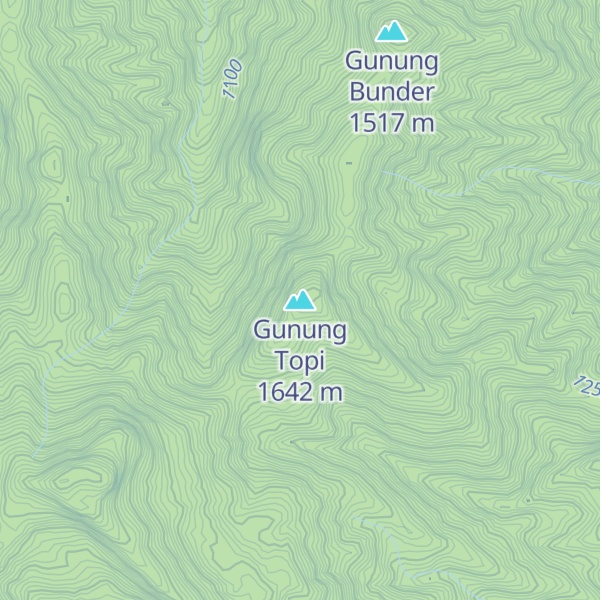 Map of Gunung Topi
