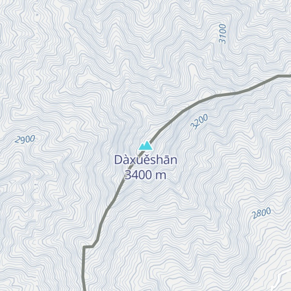 Map of Dàxuěshān