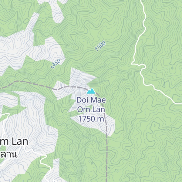 Map of Doi Mae Om Lan