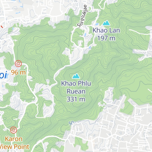 Map of Khao Phlu Ruean