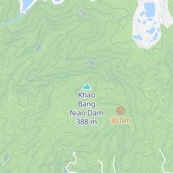 Map of Khao Bang Niao Dam