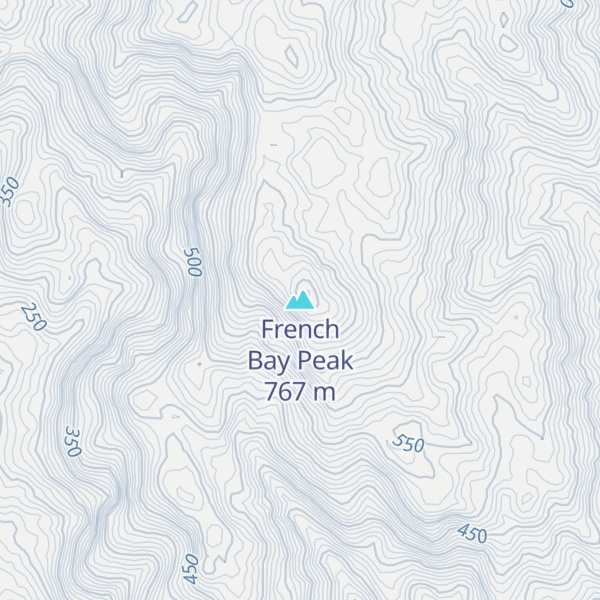 Map of French Bay Peak