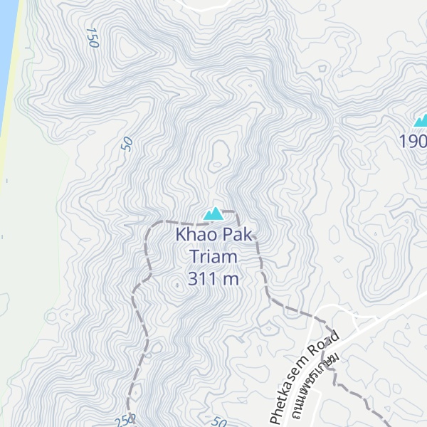 Map of Khao Pak Triam