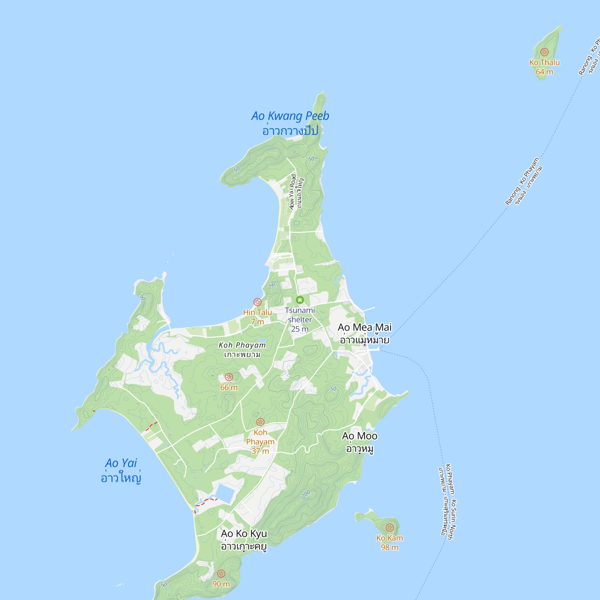 Tsunami shelter map