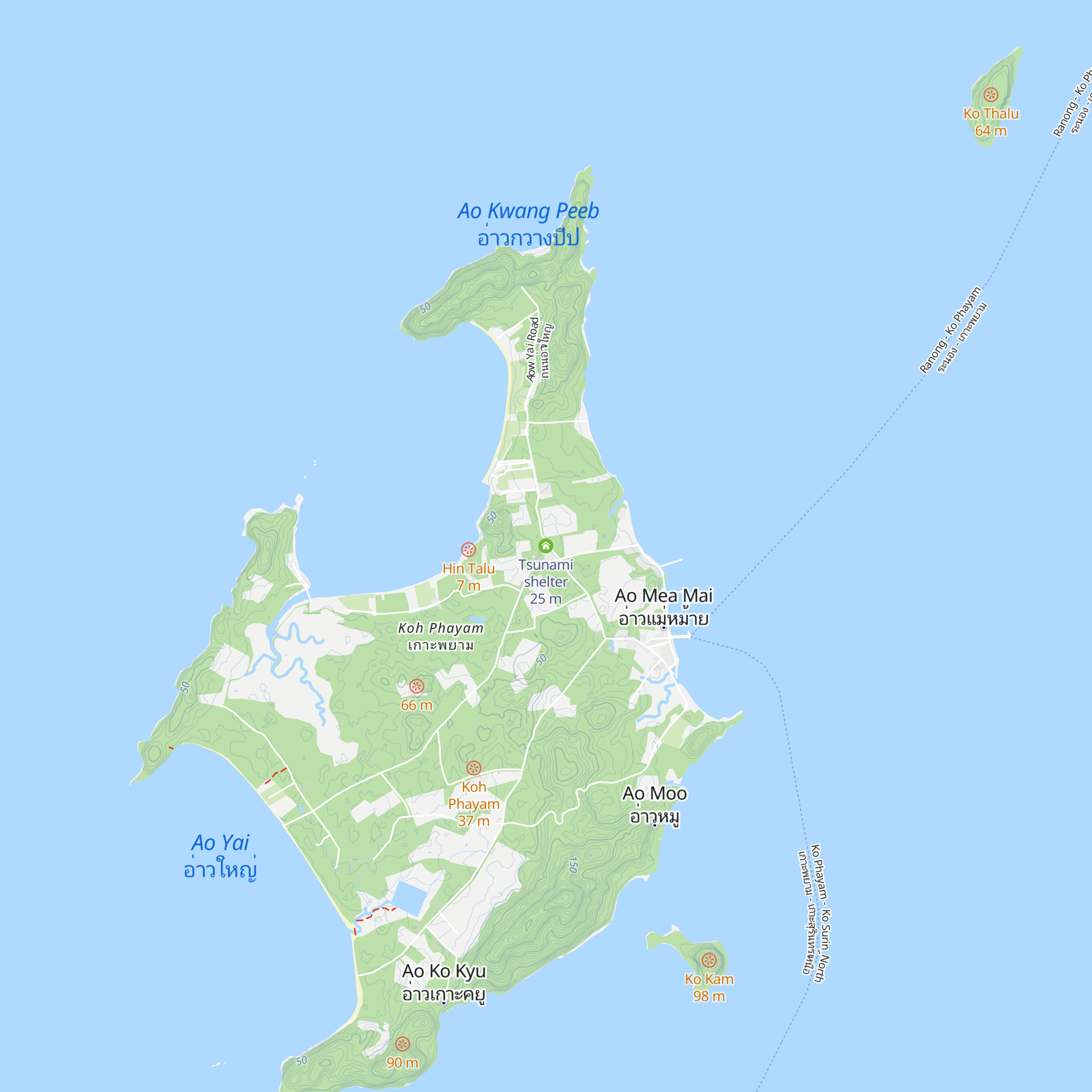 Tsunami shelter map