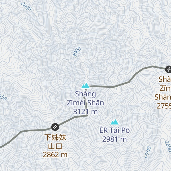 Map of Shàng Zǐmèi Shān