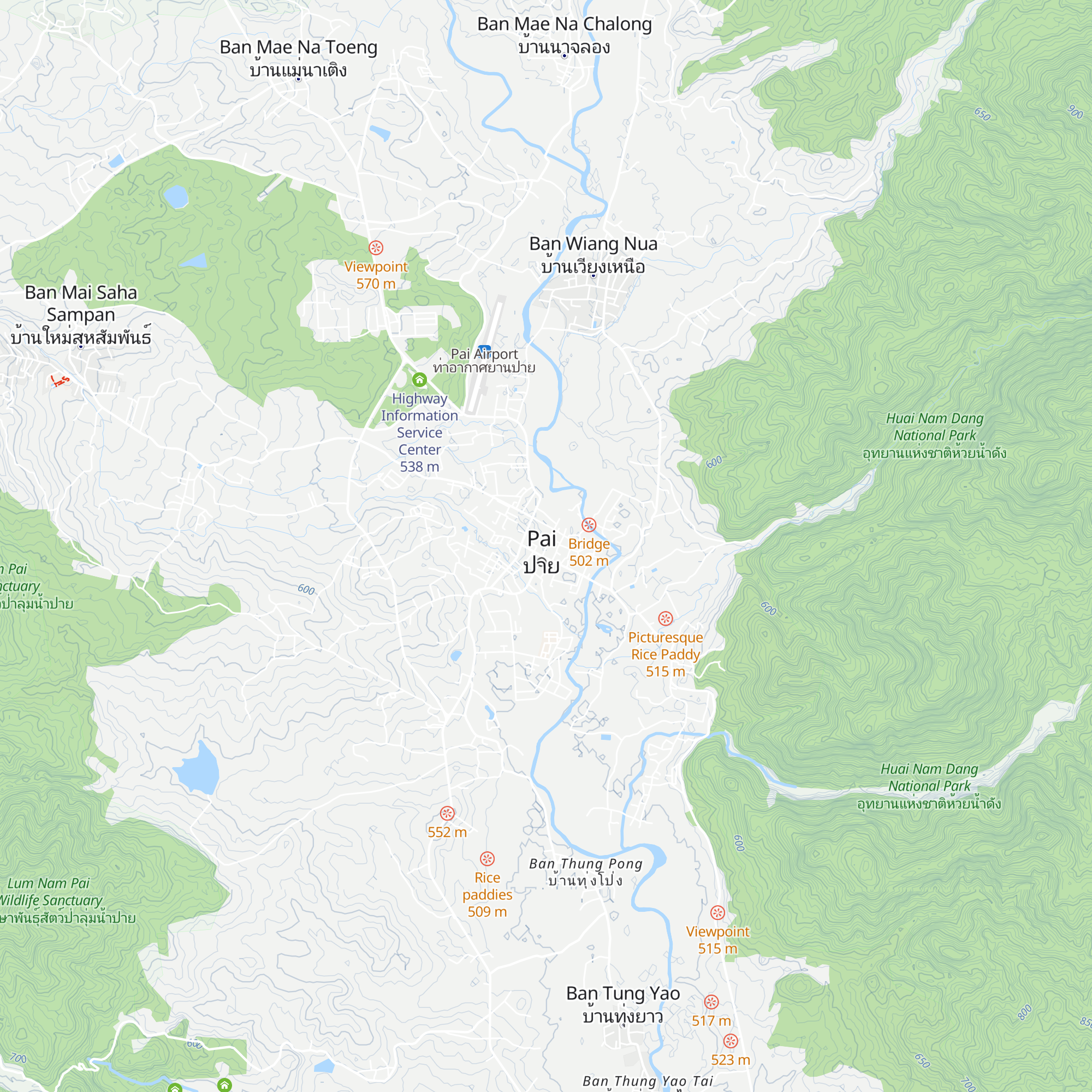 Pai Let‘s Go Tour map