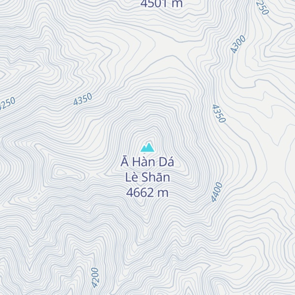 Map of Ā Hàn Dá Lè Shān