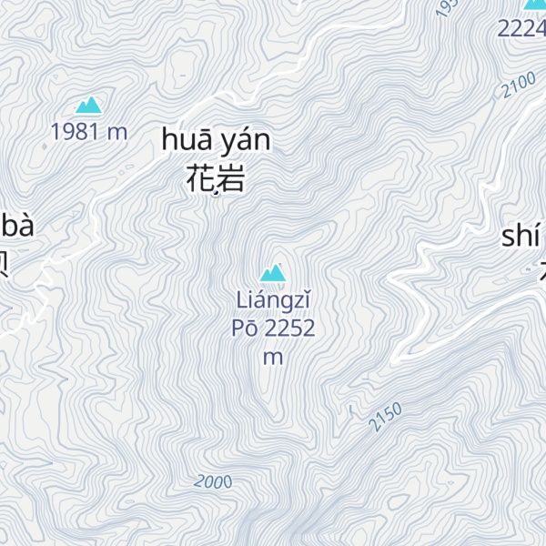 Map of Liángzǐ Pō