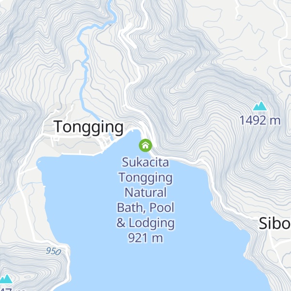 Map of Sukacita Tongging Natural Bath, Pool & Lodging