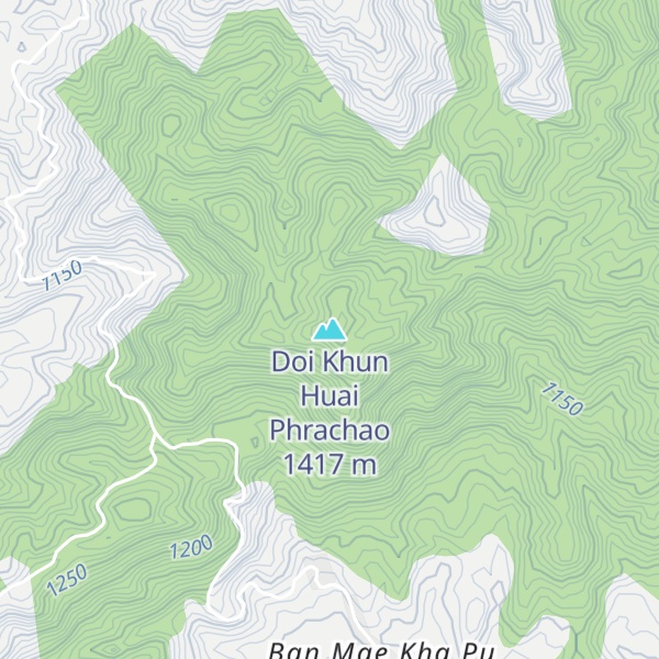 Map of Doi Khun Huai Phrachao