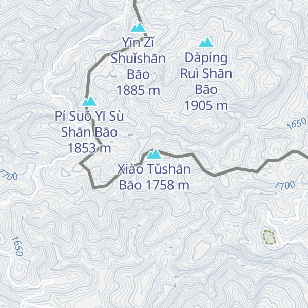 Map of Xiào Tǔshān Bāo