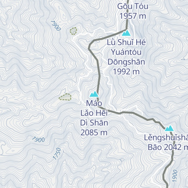 Map of Máo Lǎo Hēi Dì Shān