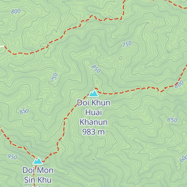 Map of Doi Khun Huai Khanun