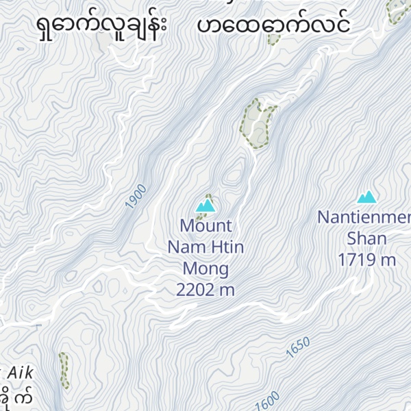 Map of Mount Nam Htin Mong