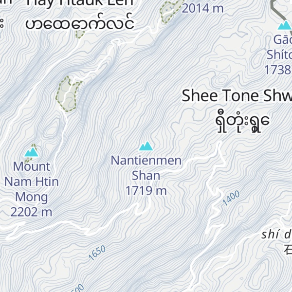 Map of Nantienmen Shan