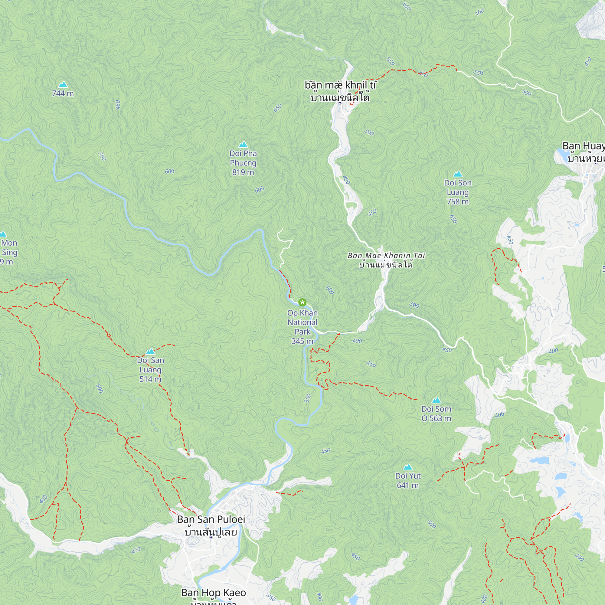 Op Khan National Park map