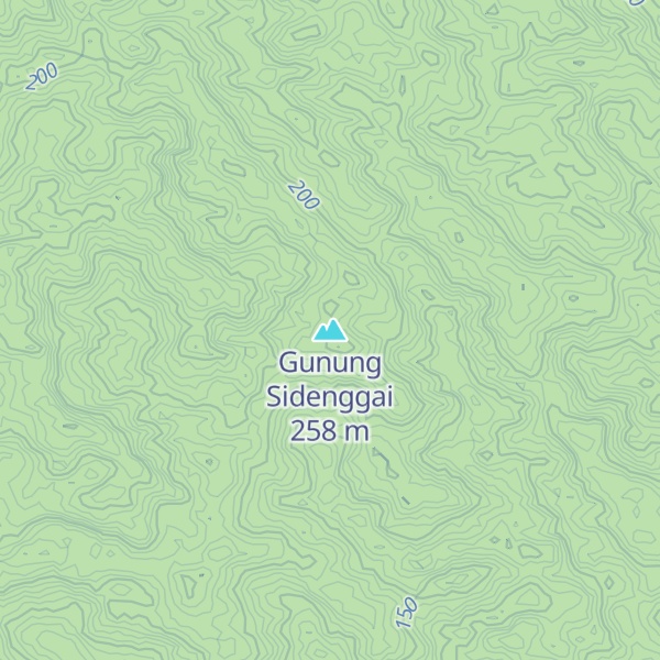 Map of Gunung Sidenggai
