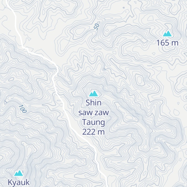 Map of Shin saw zaw Taung