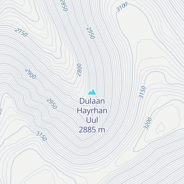 Map of Dulaan Hayrhan Uul