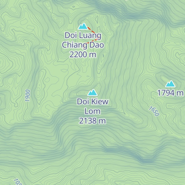 Map of Doi Kiew Lom