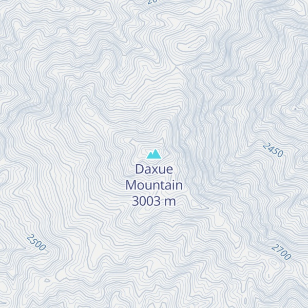 Map of Daxue Mountain