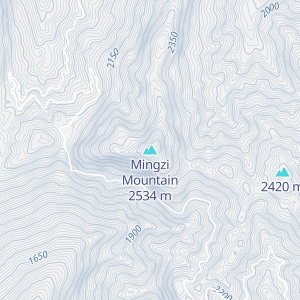 Map of Mingzi Mountain