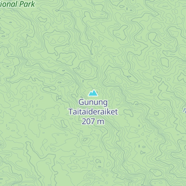 Map of Gunung Taitaideraiket