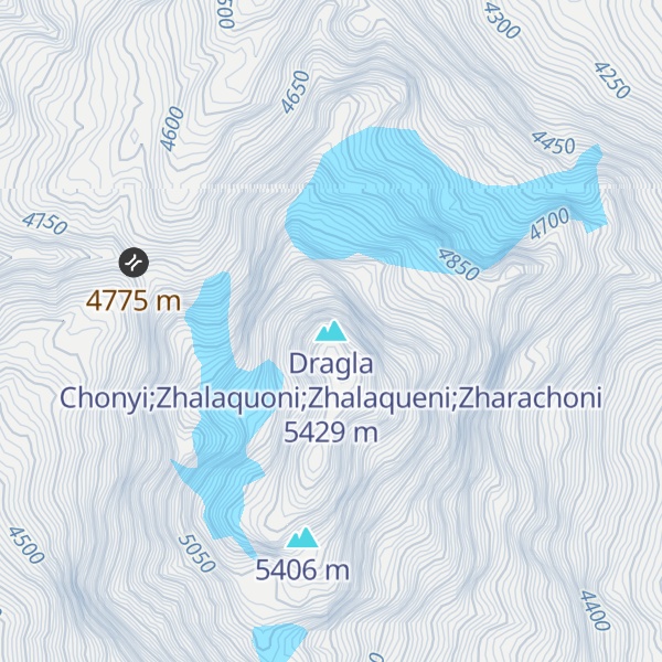 Map of Dragla Chonyi;Zhalaquoni;Zhalaqueni;Zharachoni