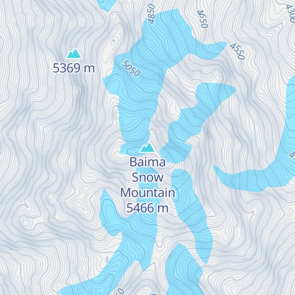 Map of Baima Snow Mountain