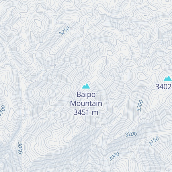 Map of Baipo Mountain