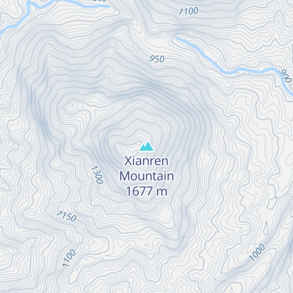 Map of Xianren Mountain
