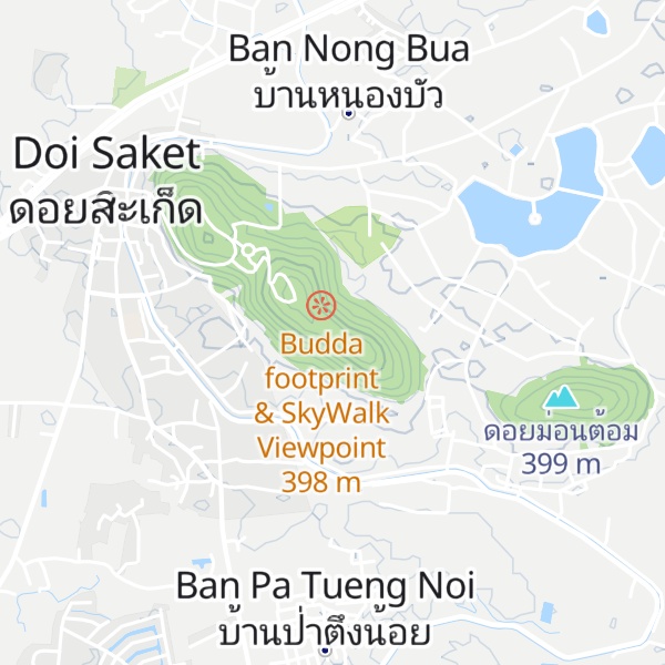 Map of Forked road to GoldenRock Pagoda & Viewpoint