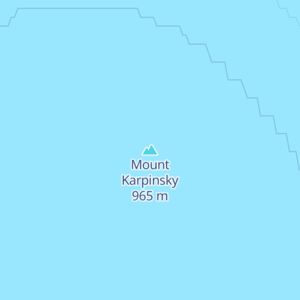 Map of Mount Karpinsky