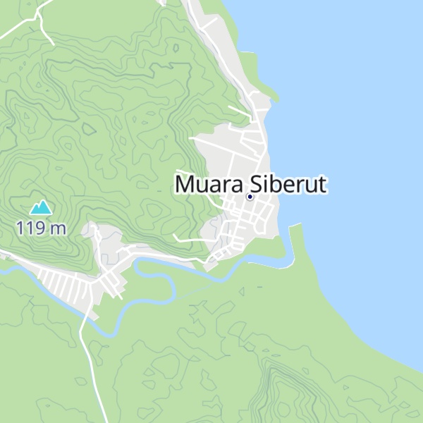 Map of Mentawai trekking siberut