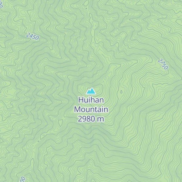 Map of Huihan Mountain