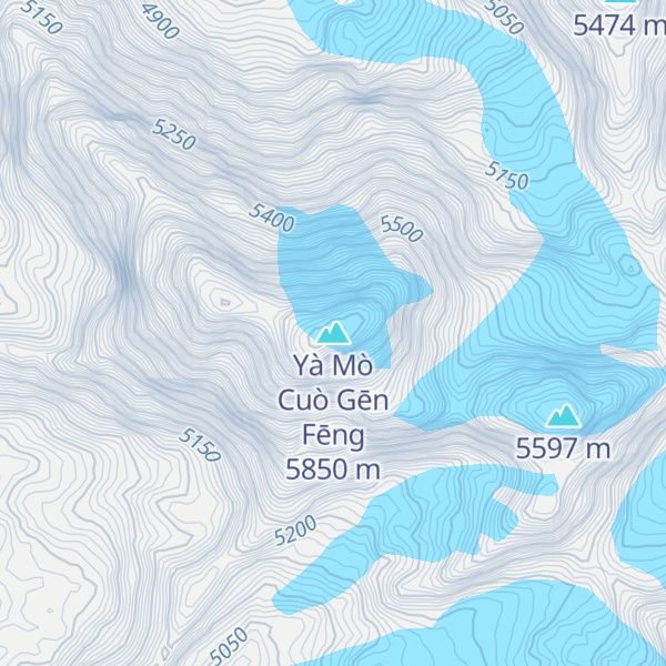 Map of Yà Mò Cuò Gēn Fēng