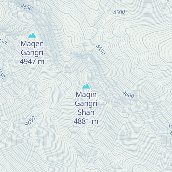 Map of Maqin Gangri Shan